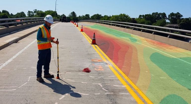 Half-Cell Corrosion Potential Mapping Bridge Deck Condition Survey