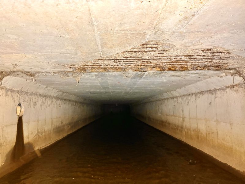 Non-Destructive Evaluation of Concrete Culvert