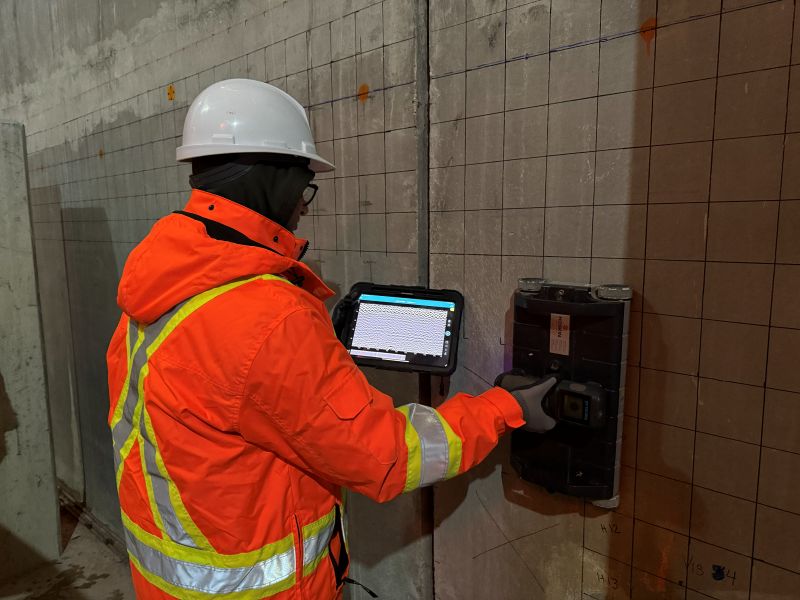Ground Penetrating Radar of Shotcrete Wall
